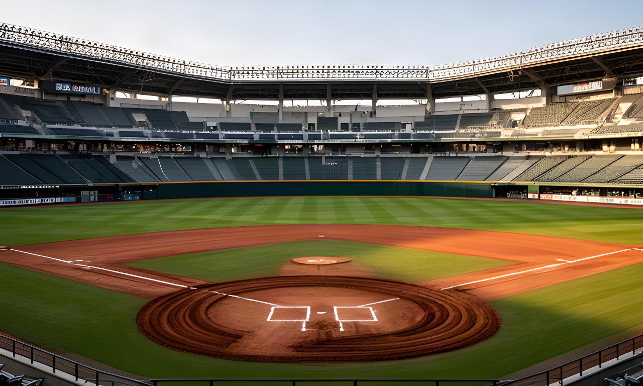 阪神甲子園球場のグラウンドと客席。試合前の整備が進む内野をスタンド側から見渡す様子